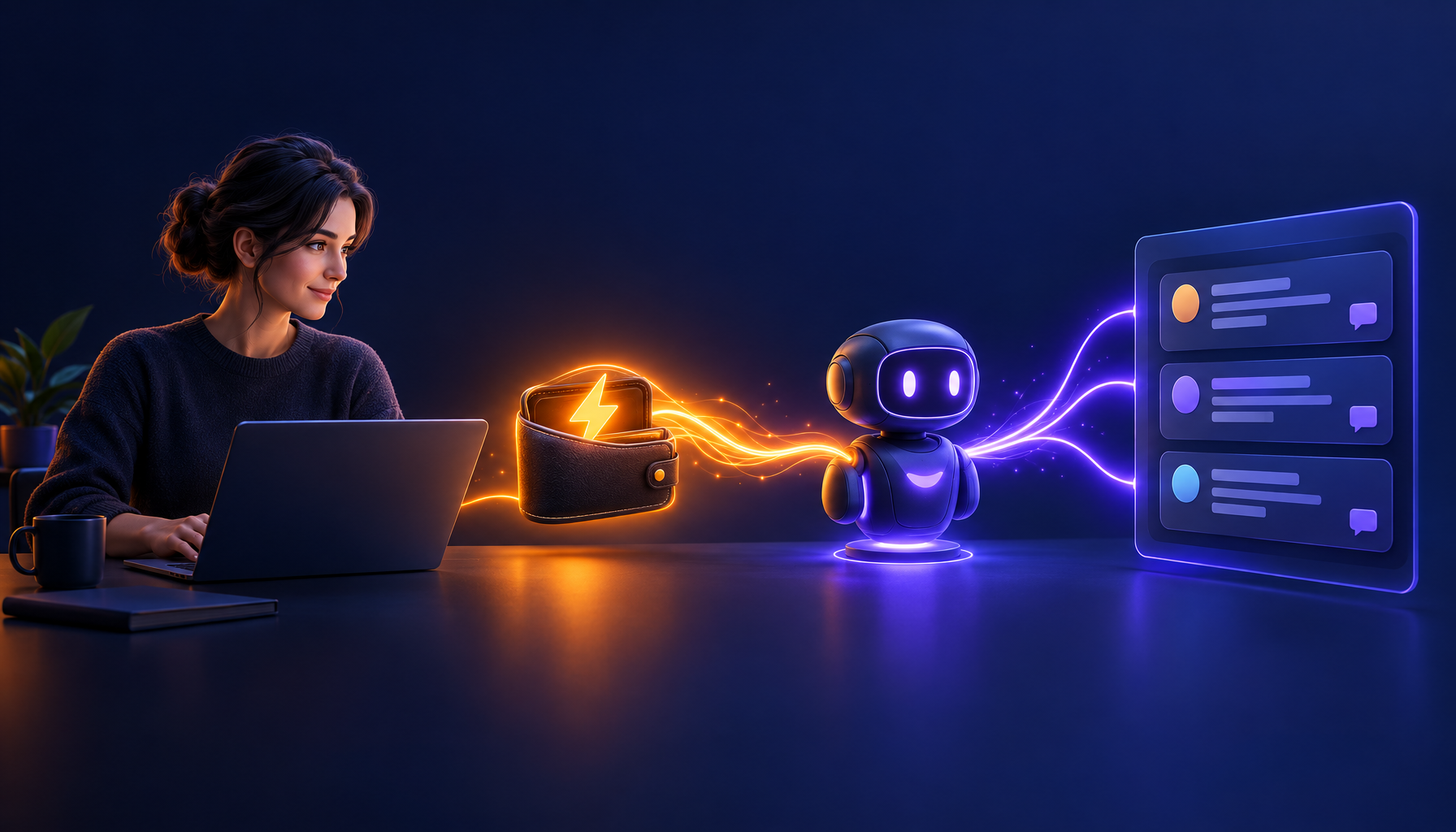 Operator funding an AI agent with Bitcoin over Lightning before the agent posts to a community board.