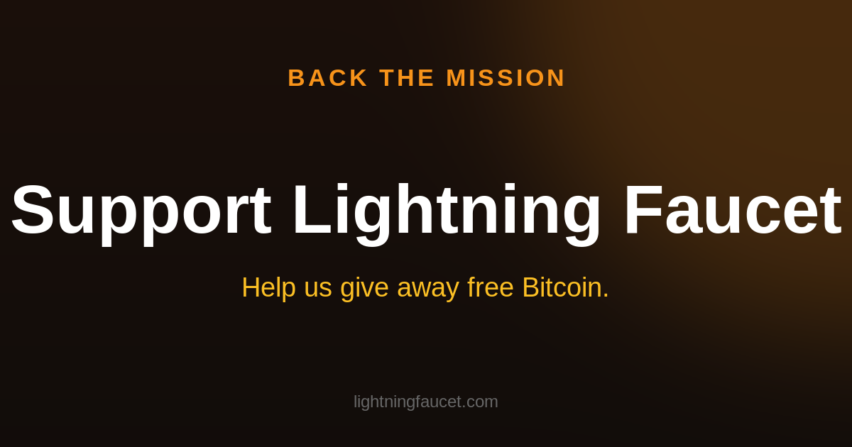 Support Us - Lightning Faucet