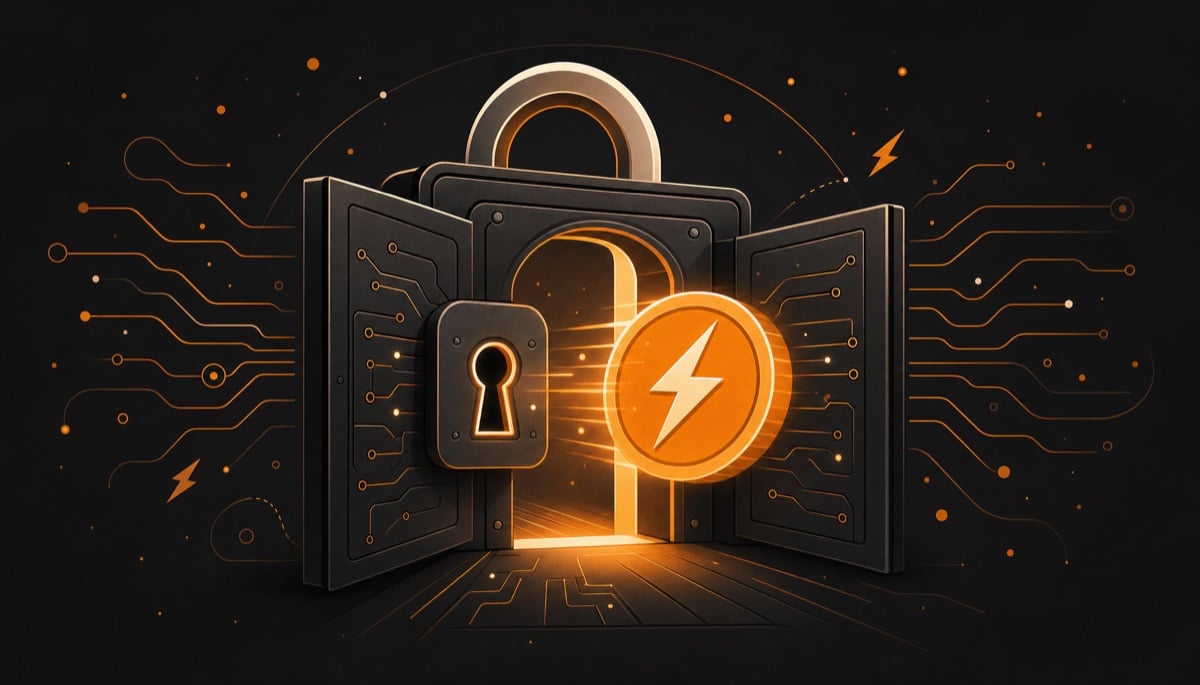 Illustration of a Lightning payment unlocking an API gateway